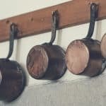 cast iron cookware hanging