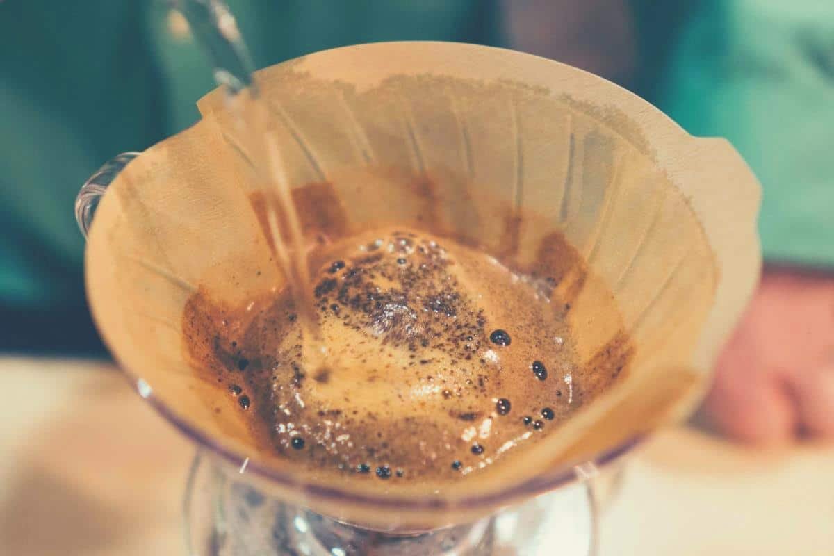 Coffee being prepared using the pour over method