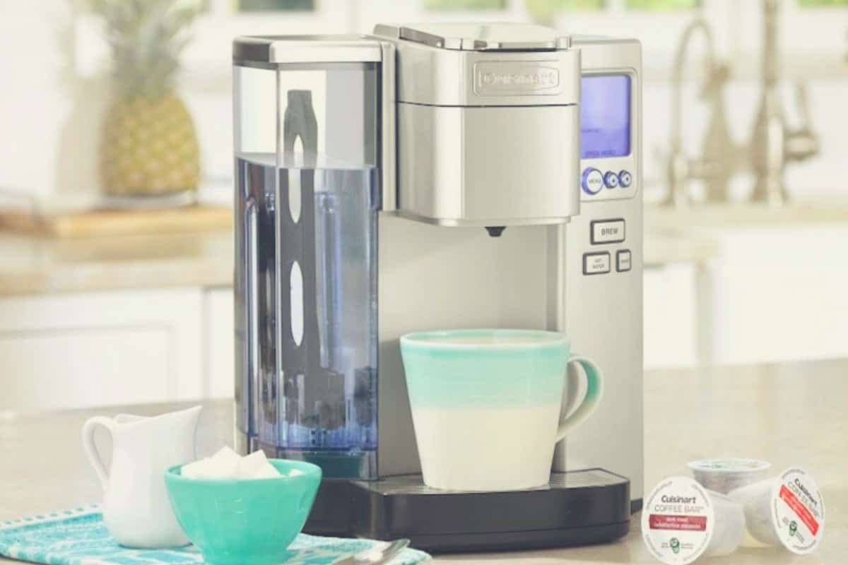 The Cuisinart SS-10 Premium single serve coffee maker in a kitchen