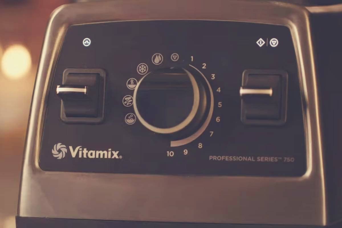 A close up shot of the Vitamix 750 Professional Series motor base